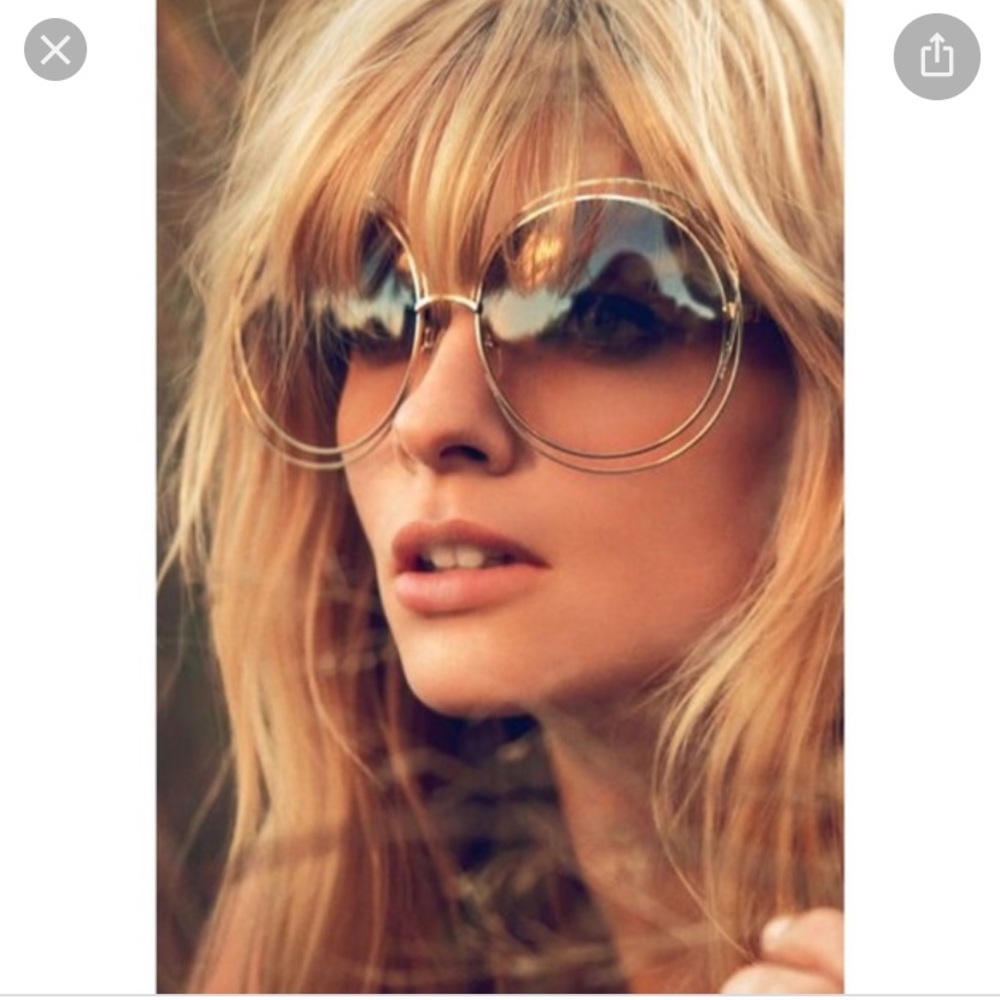 NWT Chloe Round Oversized Sunglasses with case